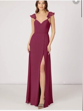 Azazie Everette dress in Cabernet
